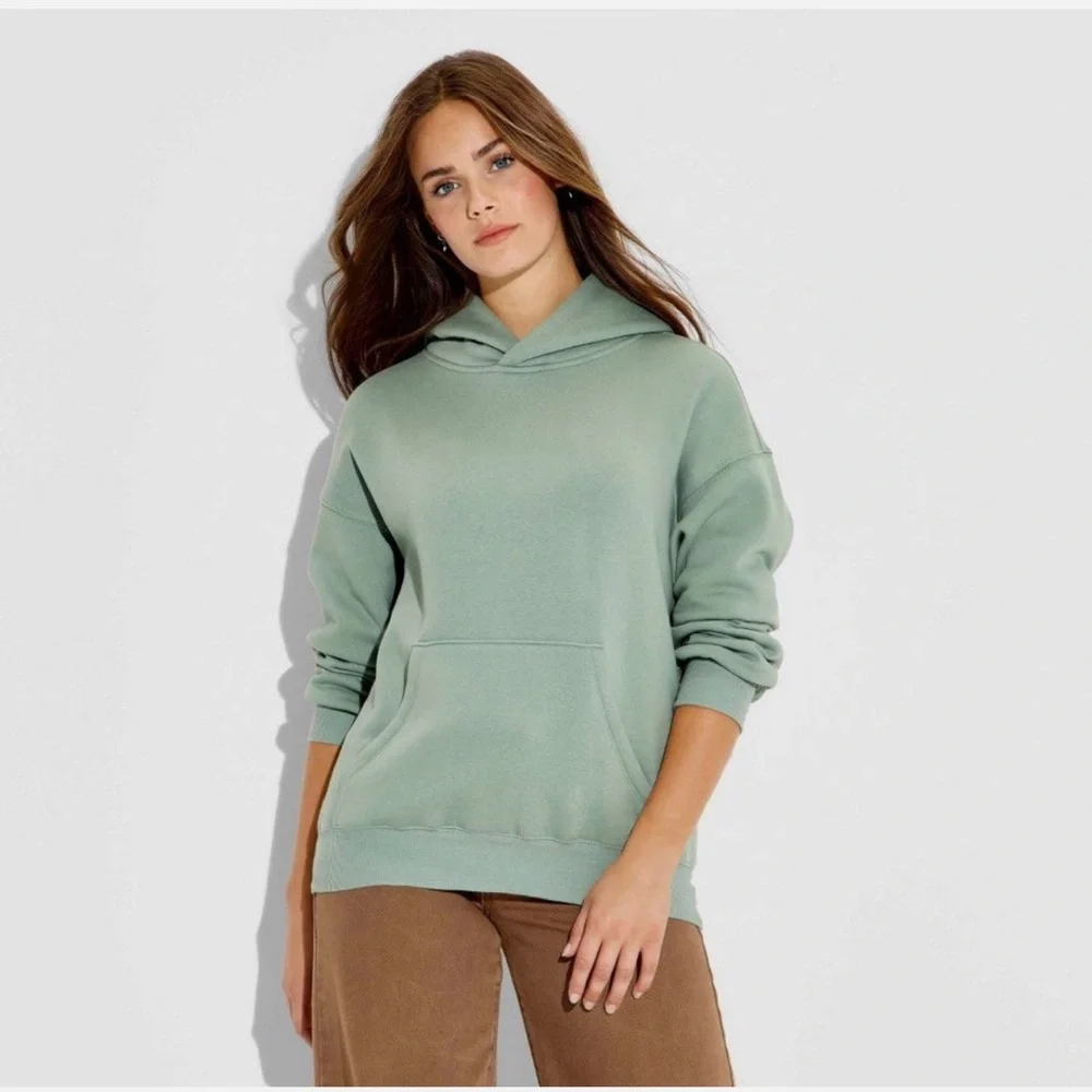 NWT Wild Fable “Snow Bunny” Light Sage Hoodie - Picture 6 of 8